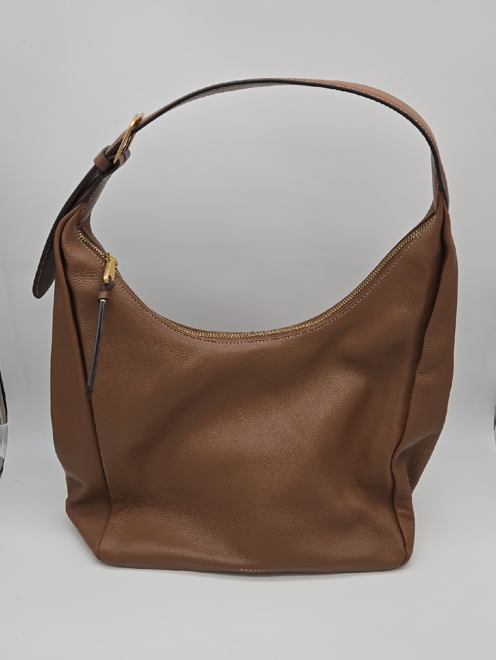 RADLEY LONDON Brown Pebble Leather Hobo Bag